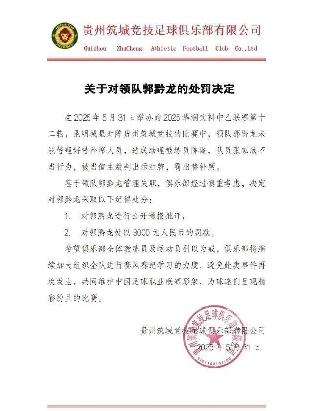 天博体育app-球队主教练遭遇罚款，因在比赛中抗议裁判